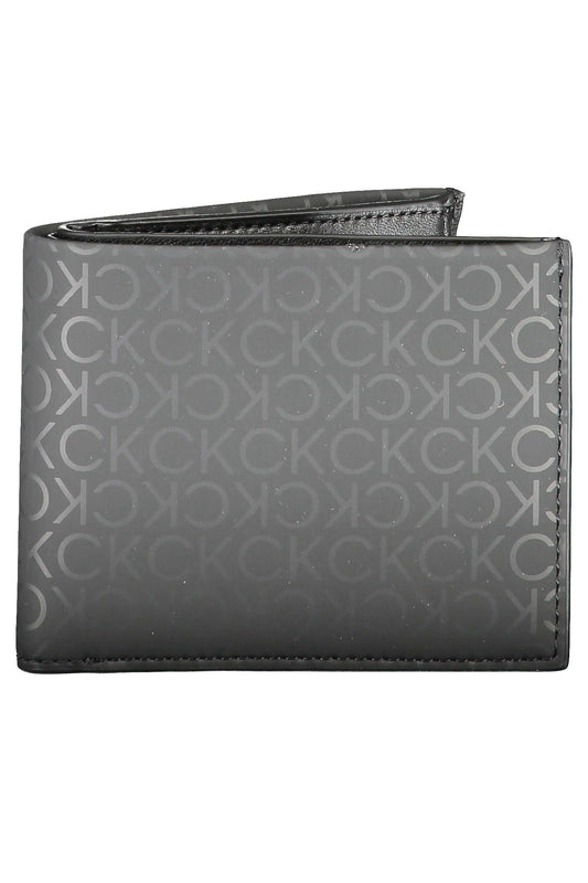 Black Polyurethane Men Wallet