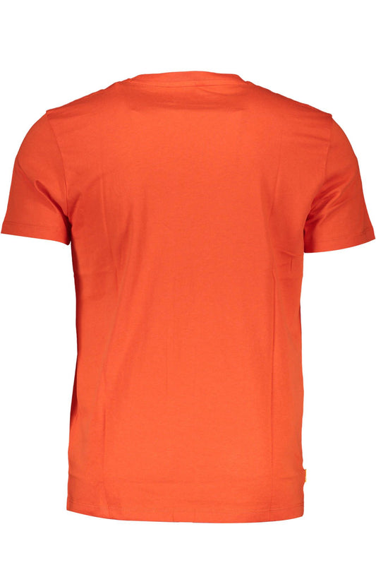 "Orange Cotton Men T-Shirt"