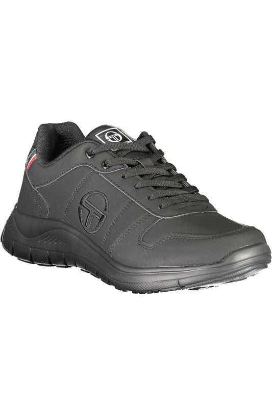 Black Polyester Men Sneaker