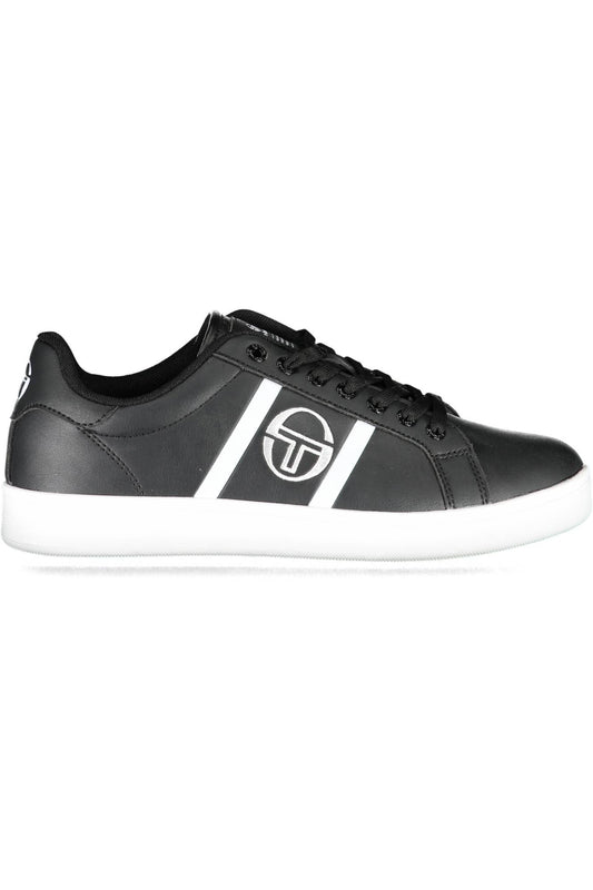 Black Polyester Men Sneaker