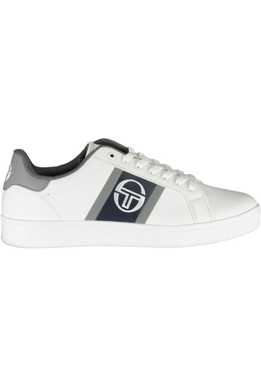White Polyester Men Sneaker