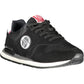 Black Polyester Mens Sneaker