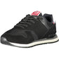Black Polyester Mens Sneaker