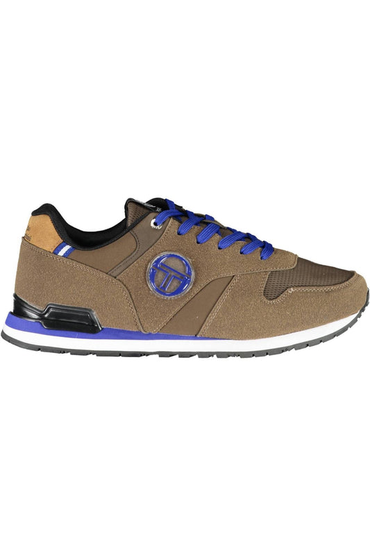 Brown Polyester Men Sneaker
