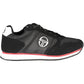 Black Polyester Men Sneaker