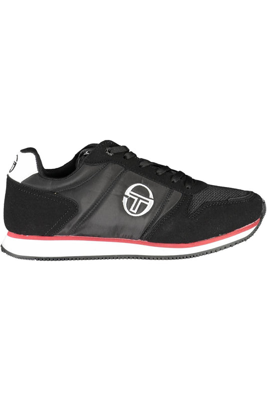 Black Polyester Men Sneaker