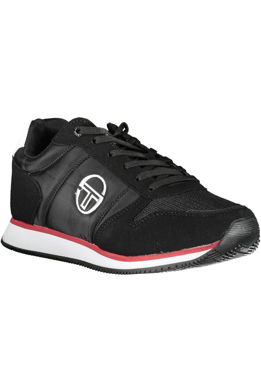 Black Polyester Men Sneaker