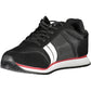 Black Polyester Men Sneaker