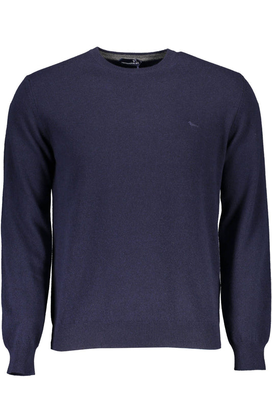 Blue Wool Men Sweater