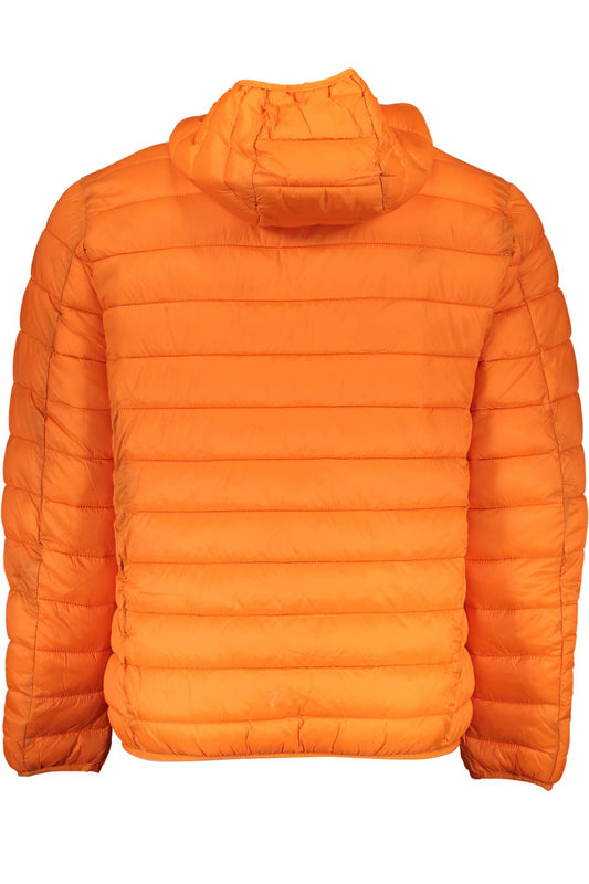Orange Polyamide Men Jacket