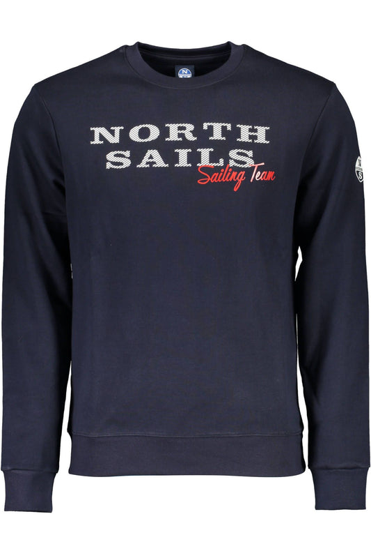Blue Cotton Men Sweater