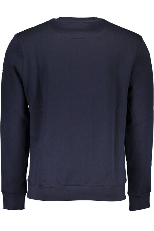 Blue Cotton Men Sweater