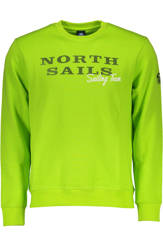 Green Cotton Men Sweater