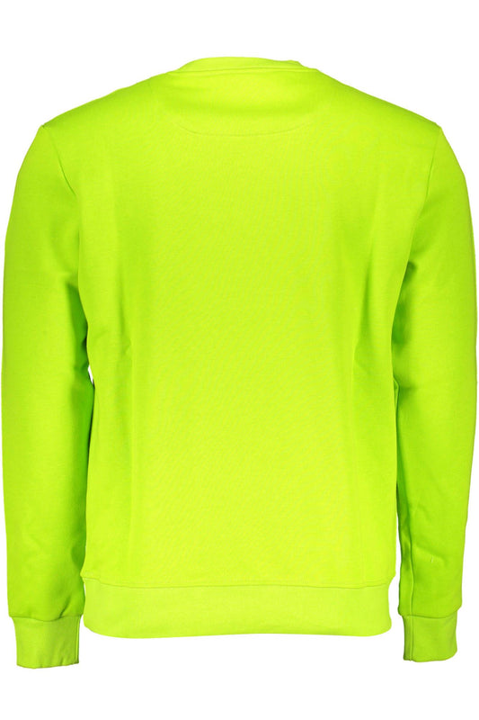 Green Cotton Men Sweater