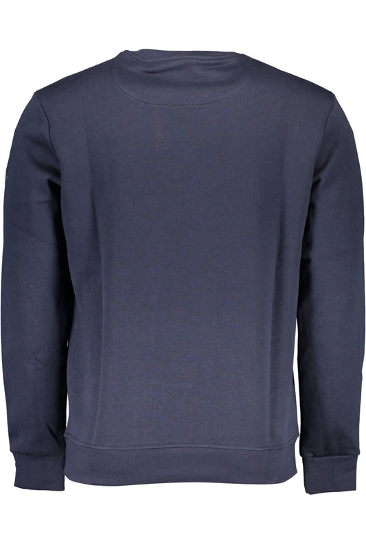 Blue Cotton Men Sweater