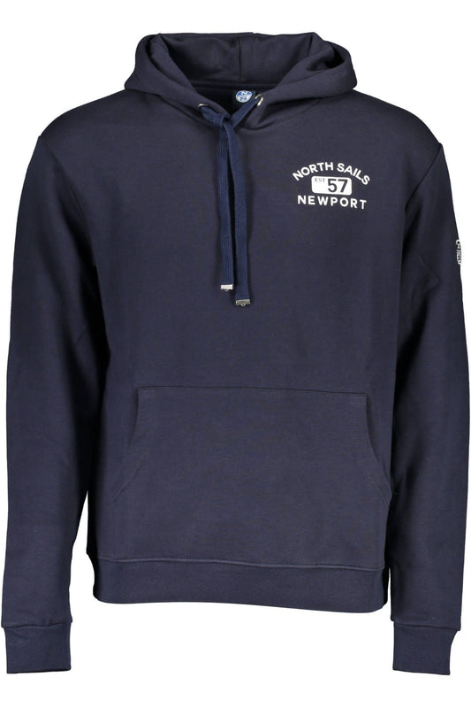 Blue Cotton Men Sweater