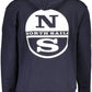 Blue Cotton Men Sweater