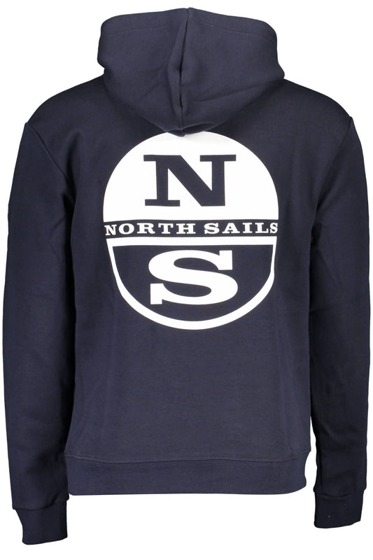 Blue Cotton Men Sweater