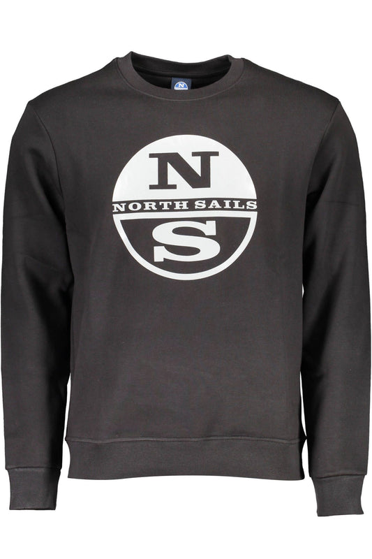 Black Cotton Men Sweater