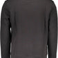 Black Cotton Men Sweater