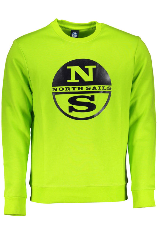 Green Cotton Men Sweater