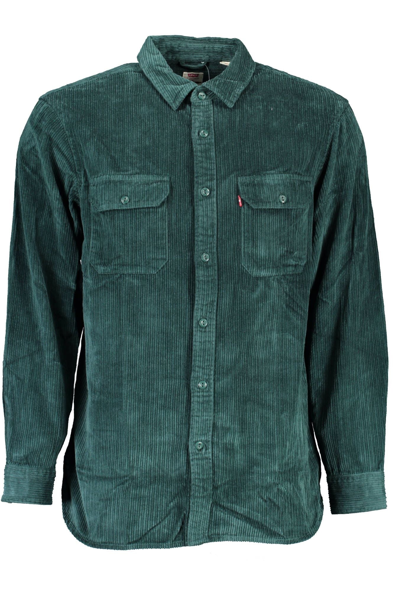 Green Cotton Men Shirt
