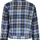 Blue Polyester Men Jacket
