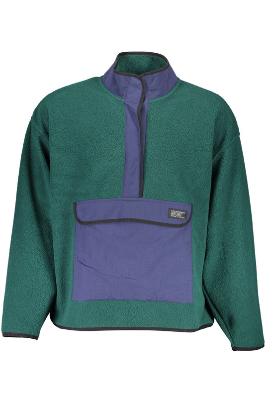 Green Polyester Men Sweater