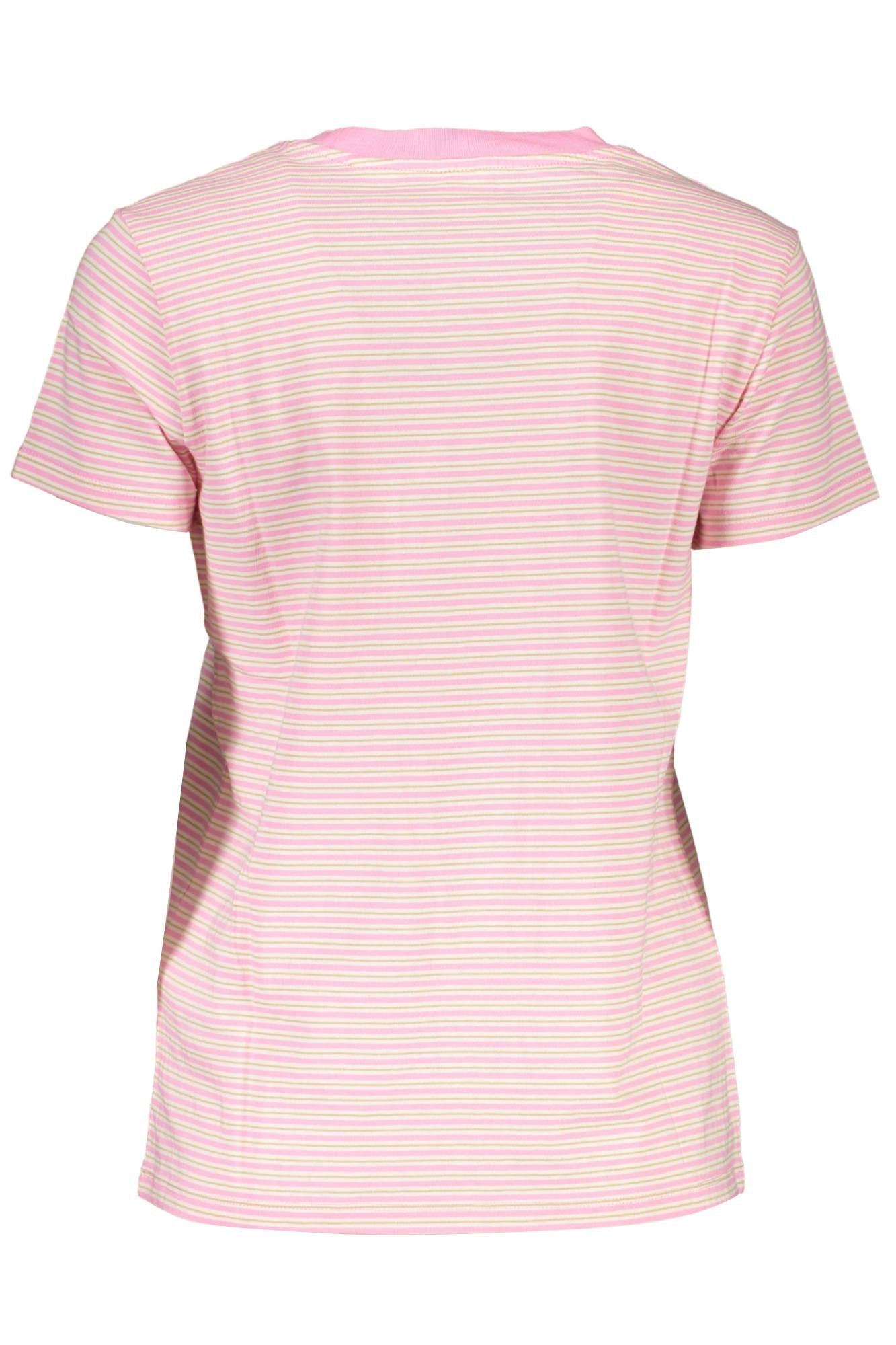 Chic Pink Cotton Tee with Classic Logo