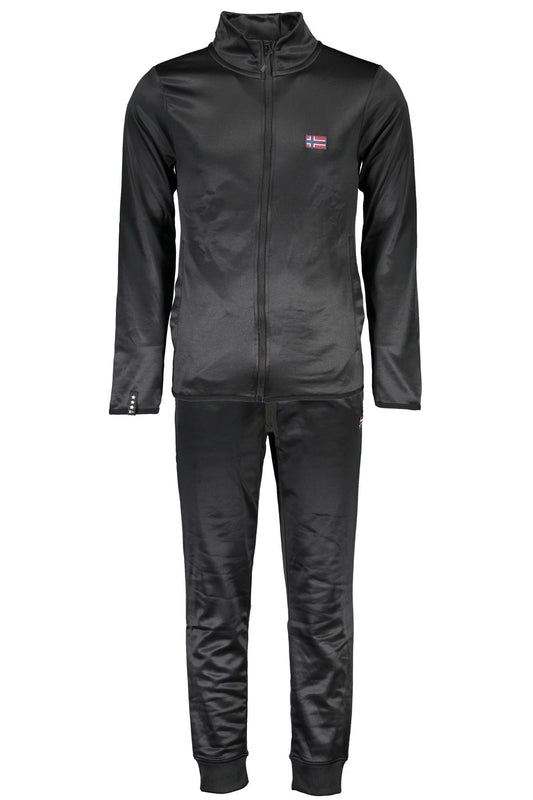 Black Polyester Men Sweater