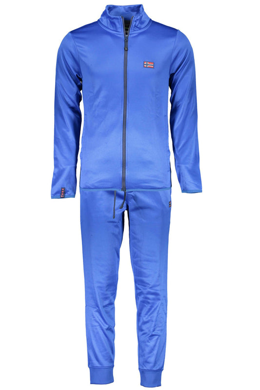 Blue Polyester Men Sweater