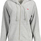 Chic Gray Hooded Sweatshirt with Logo Detail