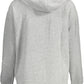 Chic Gray Hooded Sweatshirt with Logo Detail