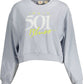 Chic Light Blue Cotton Sweatshirt