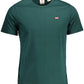 Green Cotton Men T-Shirt