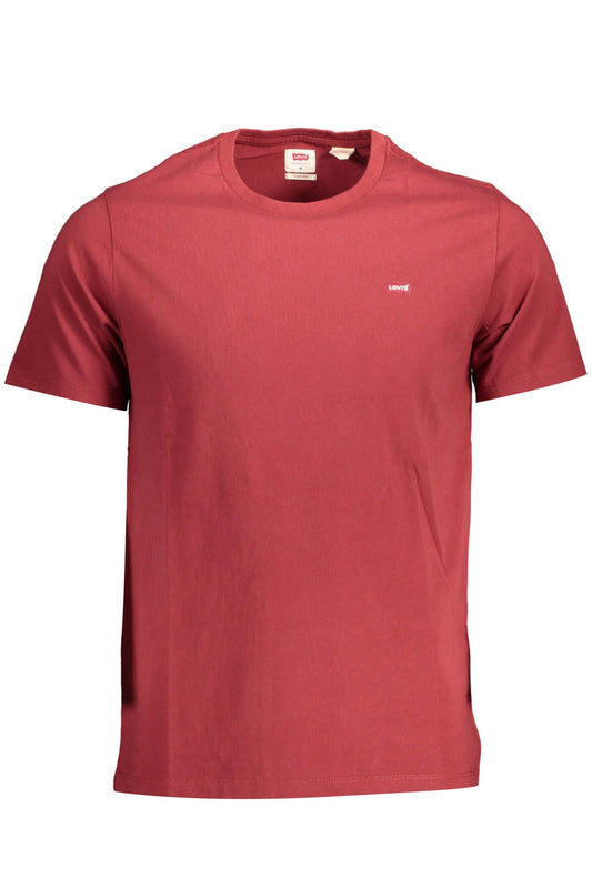 Red Cotton Men T-Shirt