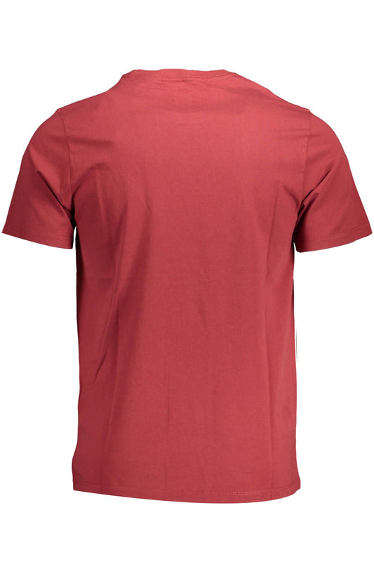 Red Cotton Men T-Shirt