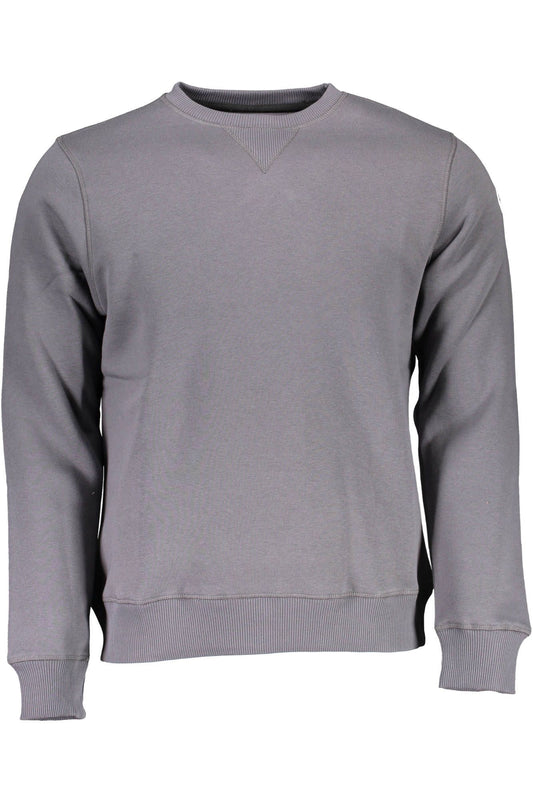 Blue Cotton Men Sweater