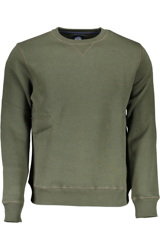 Green Cotton Men Sweater