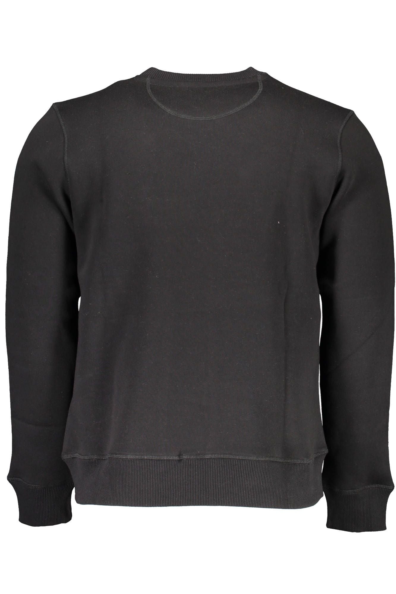 Black Cotton Men Sweater