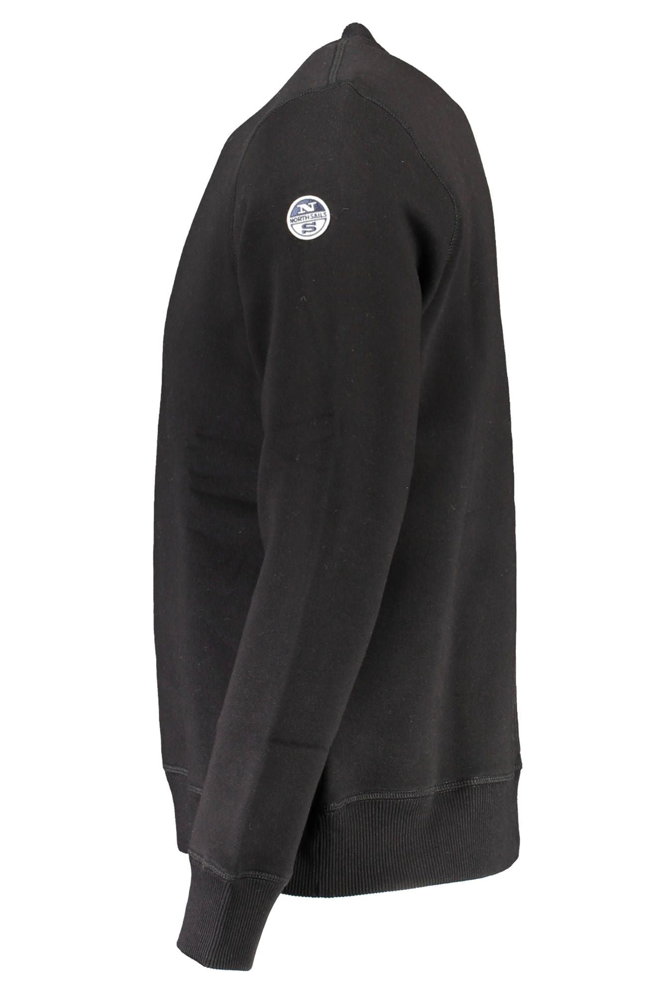 Black Cotton Men Sweater