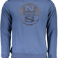 Blue Cotton Men Sweater