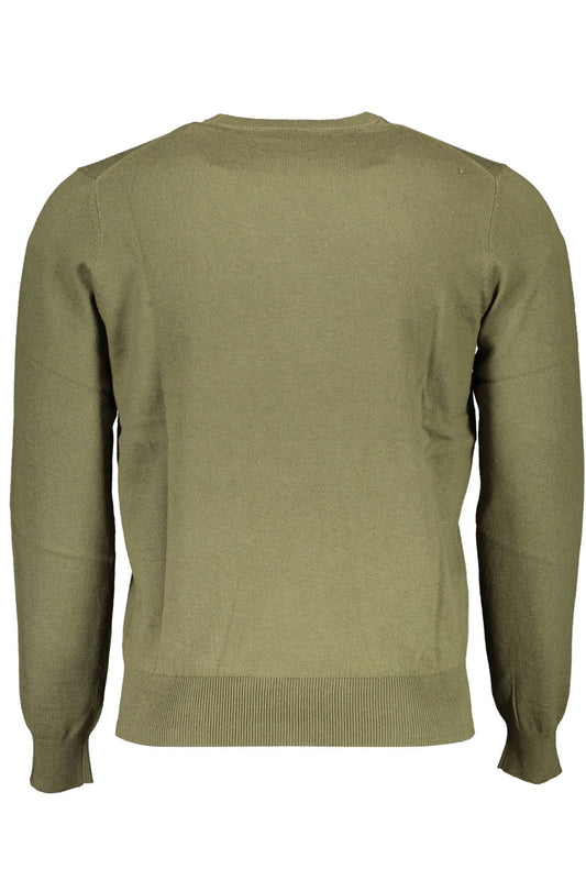 Green Cotton Men Shirt