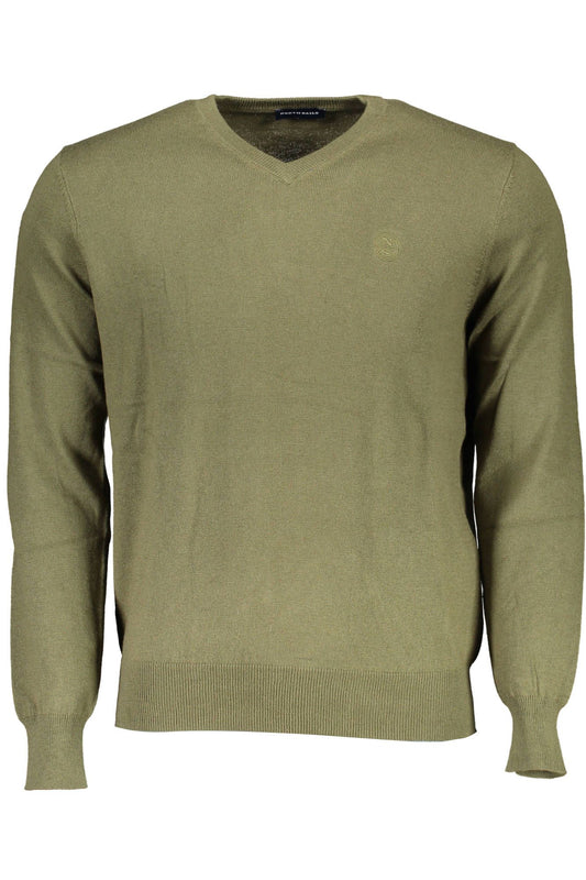 Green Cotton Men Shirt