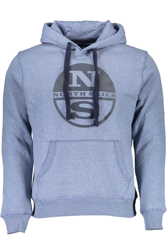Blue Cotton Men Sweater