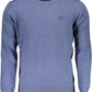 Blue Polyamide Men Sweater