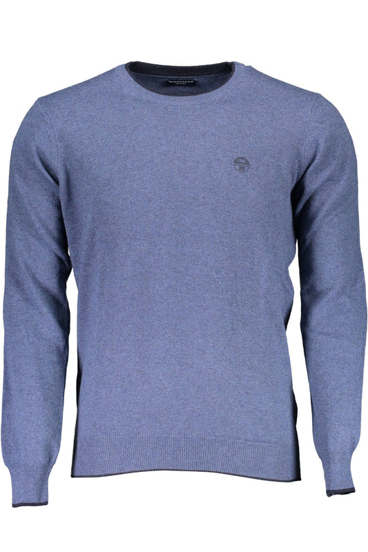 Blue Polyamide Men Sweater