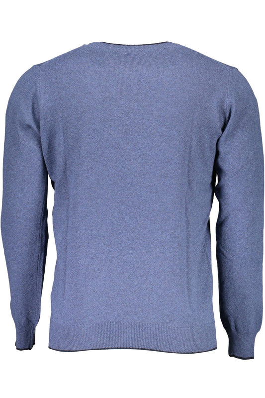 Blue Polyamide Men Sweater