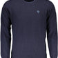 Blue Polyamide Men Sweater
