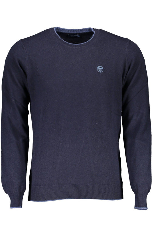 Blue Polyamide Men Sweater